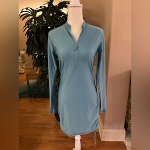 💚💕NWT Kyodan Swim UPF 40 Girl’s Long Sleeve Seafoam Blue Swim Dress Cover Up XL💚